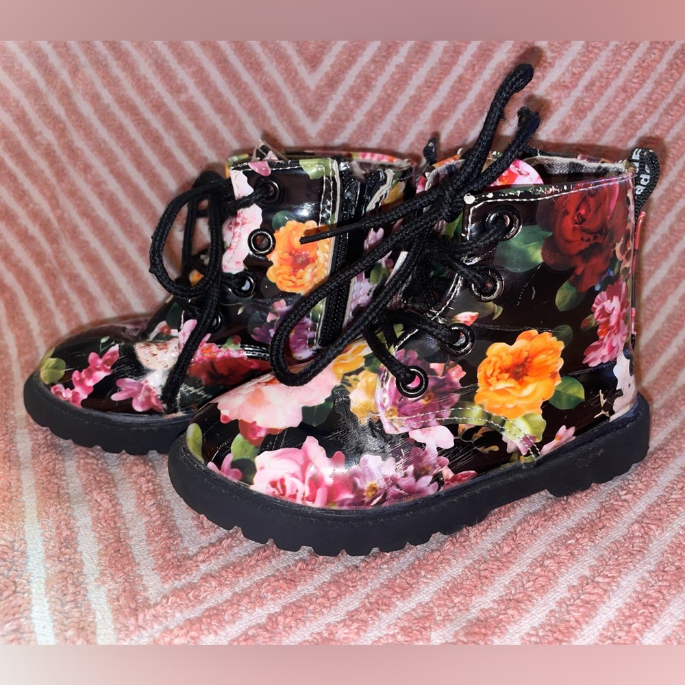 Floral Kids Boots- Size 7 Toddler/ Baby Girl’s
